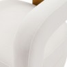 Manhattan Comfort Modern Amirah Velvet Accent Chair Backrest In White
