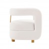 Manhattan Comfort Modern Amirah Velvet Accent Chair Side In White