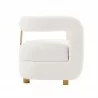 Manhattan Comfort Modern Amirah Velvet Accent Chair Side In White - Manhattan Comfort Modern Amirah Velvet Accent Chair Side In White