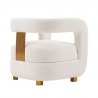 Manhattan Comfort Modern Amirah Velvet Accent Chair Back angle In White
