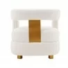 Manhattan Comfort Modern Amirah Velvet Accent Chair Back In White - Manhattan Comfort Modern Amirah Velvet Accent Chair Back In White