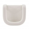Manhattan Comfort Modern Amirah Velvet Accent Chair Top In White