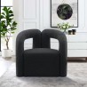 Manhattan Comfort Modern Darian Chenille Accent Chair Black