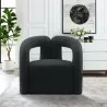 Manhattan Comfort Modern Darian Chenille Accent Chair Black - Manhattan Comfort Modern Darian Chenille Accent Chair Black