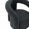Manhattan Comfort Modern Darian Chenille Accent Chair Black Half