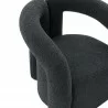 Manhattan Comfort Modern Darian Chenille Accent Chair Black Half - Manhattan Comfort Modern Darian Chenille Accent Chair Black Half