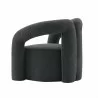 Manhattan Comfort Modern Darian Chenille Accent Chair Black Side - Manhattan Comfort Modern Darian Chenille Accent Chair Black Side