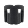 Manhattan Comfort Modern Darian Chenille Accent Chair Black Back
