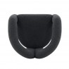 Manhattan Comfort Modern Darian Chenille Accent Chair Black Top