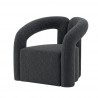 Manhattan Comfort Modern Darian Chenille Accent Chair Black Side