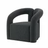 Manhattan Comfort Modern Darian Chenille Accent Chair Black Side - Manhattan Comfort Modern Darian Chenille Accent Chair Black Side
