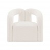 Manhattan Comfort Modern Darian Chenille Accent Chair Cream Front