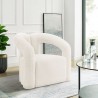 Manhattan Comfort Modern Darian Chenille Accent Chair Cream