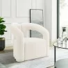 Manhattan Comfort Modern Darian Chenille Accent Chair Cream - Manhattan Comfort Modern Darian Chenille Accent Chair Cream