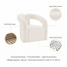 Manhattan Comfort Modern Darian Chenille Accent Chair Cream