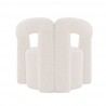 Manhattan Comfort Modern Darian Chenille Accent Chair Cream Back