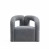 Manhattan Comfort Modern Darian Chenille Accent Chair Grey Front - Manhattan Comfort Modern Darian Chenille Accent Chair Grey Front