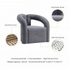Manhattan Comfort Modern Darian Chenille Accent Chair Grey