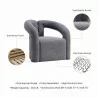 Manhattan Comfort Modern Darian Chenille Accent Chair Grey - Manhattan Comfort Modern Darian Chenille Accent Chair Grey