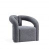 Manhattan Comfort Modern Darian Chenille Accent Chair Grey Front