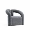 Manhattan Comfort Modern Darian Chenille Accent Chair Grey Front - Manhattan Comfort Modern Darian Chenille Accent Chair Grey Front