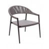 Powder Coated Aluminum Frame Lounge Chair W/ Textilene Seat and Polypropylene Back - 