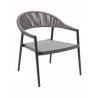 Powder Coated Aluminum Frame Lounge Chair W/ Textilene Seat and Polypropylene Back -  - Powder Coated Aluminum Frame Lounge Chair W/ Textilene Seat and Polypropylene Back - 