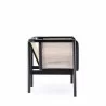 Manhattan Comfort Versailles Accent Chair in Black, Natural Cane and Cream Side - Manhattan Comfort Versailles Accent Chair in Black, Natural Cane and Cream Side