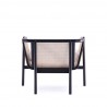 Manhattan Comfort Versailles Accent Chair in Black, Natural Cane and Cream Back