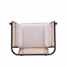 Manhattan Comfort Versailles Accent Chair in Black, Natural Cane and Cream Top