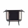 Manhattan Comfort Versailles Accent Chair in Black, Natural Cane and Cream Bottom - Manhattan Comfort Versailles Accent Chair in Black, Natural Cane and Cream Bottom