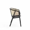 Manhattan Comfort Versailles Armchair in Black and Natural Cane Side - Manhattan Comfort Versailles Armchair in Black and Natural Cane Side