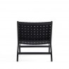Manhattan Comfort Maintenon Leatherette Accent Chair in Black Back