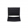 Manhattan Comfort Maintenon Leatherette Accent Chair in Black Top