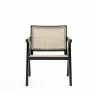 Manhattan Comfort Hamlet Accent Chair in Black and Natural Cane Back - Manhattan Comfort Hamlet Accent Chair in Black and Natural Cane Back