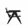 Manhattan Comfort Hamlet Accent Chair in Black and Natural Cane Side - Manhattan Comfort Hamlet Accent Chair in Black and Natural Cane Side