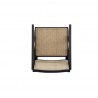 Manhattan Comfort Hamlet Accent Chair in Black and Natural Cane Top