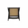 Manhattan Comfort Hamlet Accent Chair in Black and Natural Cane Bottom - Manhattan Comfort Hamlet Accent Chair in Black and Natural Cane Bottom