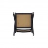 Manhattan Comfort Hamlet Accent Chair in Black and Natural Cane Bottom