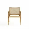 Manhattan Comfort Hamlet Accent Chair in Nature Cane Front - Manhattan Comfort Hamlet Accent Chair in Nature Cane Front