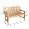 Anderson Teak Classic 2-Seater Bench- dimension - Anderson Teak Classic 2-Seater Bench- dimension