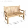 Anderson Teak Classic 2-Seater Bench- dimension - Anderson Teak Classic 2-Seater Bench- dimension