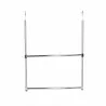 Oceanstar 2-Tier Portable Adjustable Closet Hanger Rod - Chrome - Front - Oceanstar 2-Tier Portable Adjustable Closet Hanger Rod - Chrome - Front