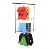 Oceanstar 2-Tier Portable Adjustable Closet Hanger Rod - Chrome
