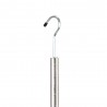 Oceanstar 2-Tier Portable Adjustable Closet Hanger Rod - Chrome - Hook Close-Up
