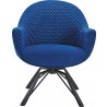 Bellini Modern Living Accent Chair in Blue Fabric Cover - Front Angle 