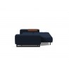 Innovation Living Grand Deluxe Excess Lounger Sofa in Mixed Dance Blue - Side and Folded