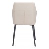 Zuo Modern Adage Dining Chair in Beige- back view 2