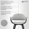 Armen Living Adalyn Gray Faux Leather and Black Wood Dining Room Accent Chair Details - Armen Living Adalyn Gray Faux Leather and Black Wood Dining Room Accent Chair Details