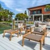 Royal Teak Admiral Club Chair Ottoman